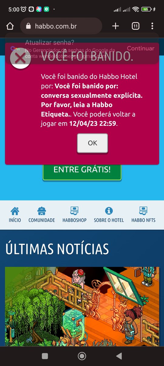 O cara fala "Quer ver rola vai no xvideos"

Habbo: