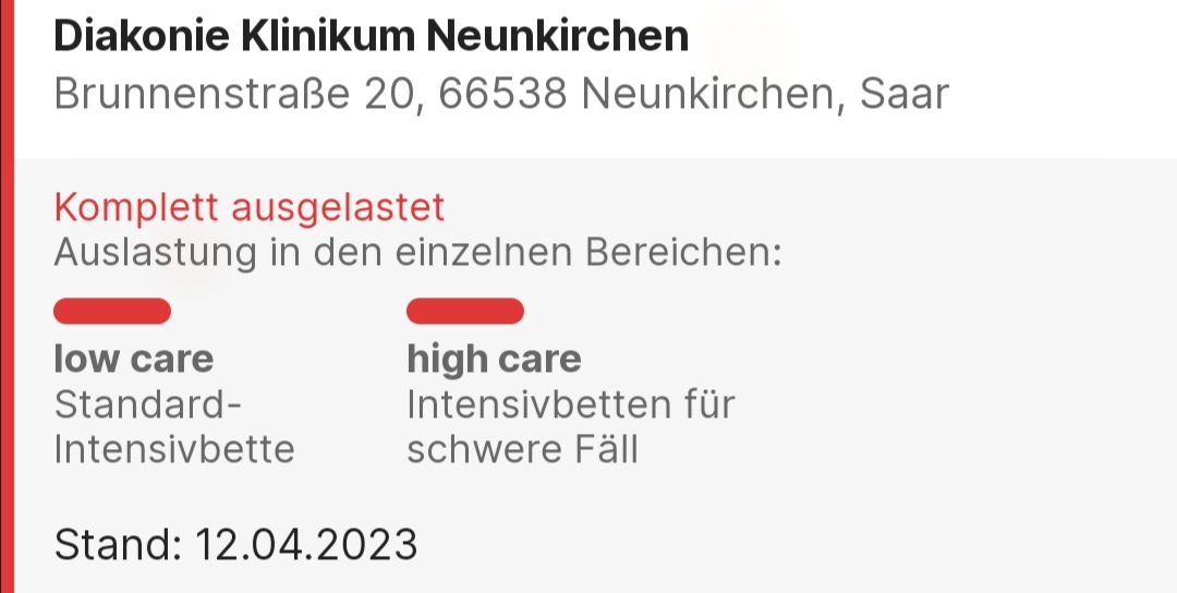 MichaelMamiani's tweet photo. Quelle: https://t.co/FMn3paZHmB
#Deutschland
#Saarland
#Krankenhaus
#Krankenhäuser
#Saarbrücken
#Neunkirchen
#StIngbert https://t.co/H6R9kWpD8p