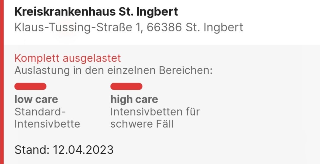 MichaelMamiani's tweet photo. Quelle: https://t.co/FMn3paZHmB
#Deutschland
#Saarland
#Krankenhaus
#Krankenhäuser
#Saarbrücken
#Neunkirchen
#StIngbert https://t.co/H6R9kWpD8p
