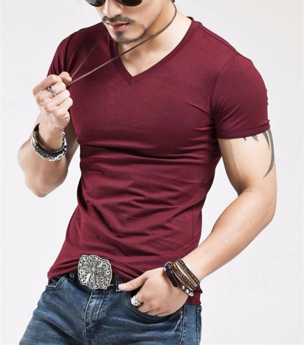 4Fashionize's tweet photo. Elastic V-Neck Men's Summer T-Shirt #adorable #jeans https://t.co/ctDuXGuS9K https://t.co/wQCFUkutcZ