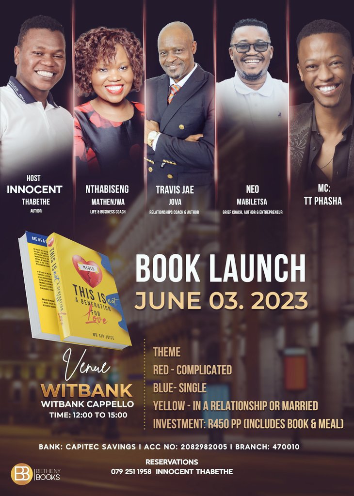 thabetheim's tweet photo. I am pleased to announce that, I will be officially launching my relationship book on June 3rd, 2023. With God, all things are possible. This is my testimony.

🙏

#launch #AskAMan https://t.co/PSxylMpuNT