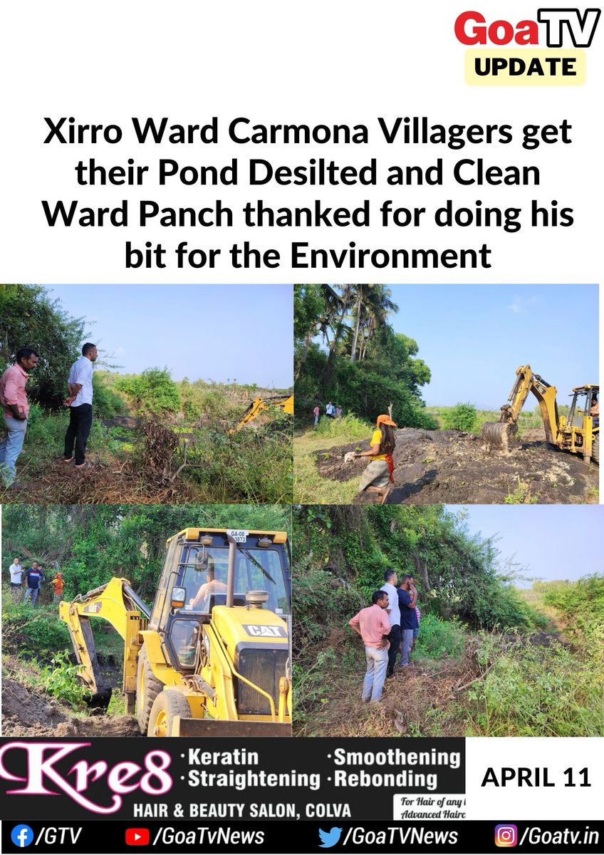 GoaTVNews's tweet photo. Xirro Ward Carmona Villagers get their Pond Desilted and Clean
#goatv #goanews #goatvnews https://t.co/fokW57z01k