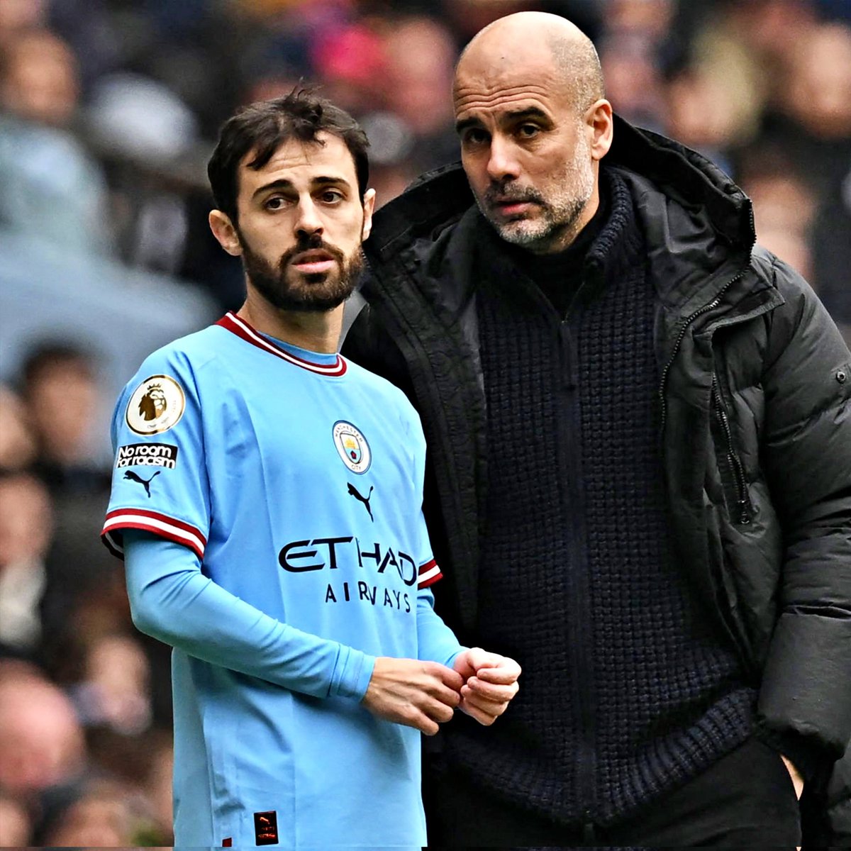 Trivela_FR's tweet photo. 💬 Guardiola : "Bernardo Silva ? Si tu lui dis de jouer dans telle position, tu n'as plus besoin d'en dire plus, il comprend tout. J'ai eu de la chance d'avoir des joueurs exceptionnels à Barcelone et à Munich mais lui, c'est l'un des meilleurs que j'ai entraîné. C'est spécial." https://t.co/cHbLaN3TX0