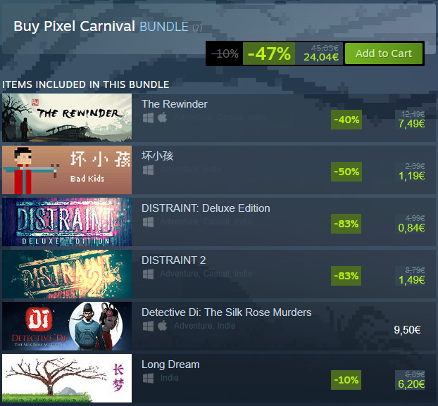 jesse_makkonen's tweet photo. Hey there! :)
DISTRAINT -series is currently discounted on Steam and happens to be a part of this FANTASTIC bundle: https://t.co/Ydvqulingd Check it out! :)
#indiegame #HorrorCommunity #games #gaming #Steam #SteamDeals https://t.co/qtMhK7cJ0f