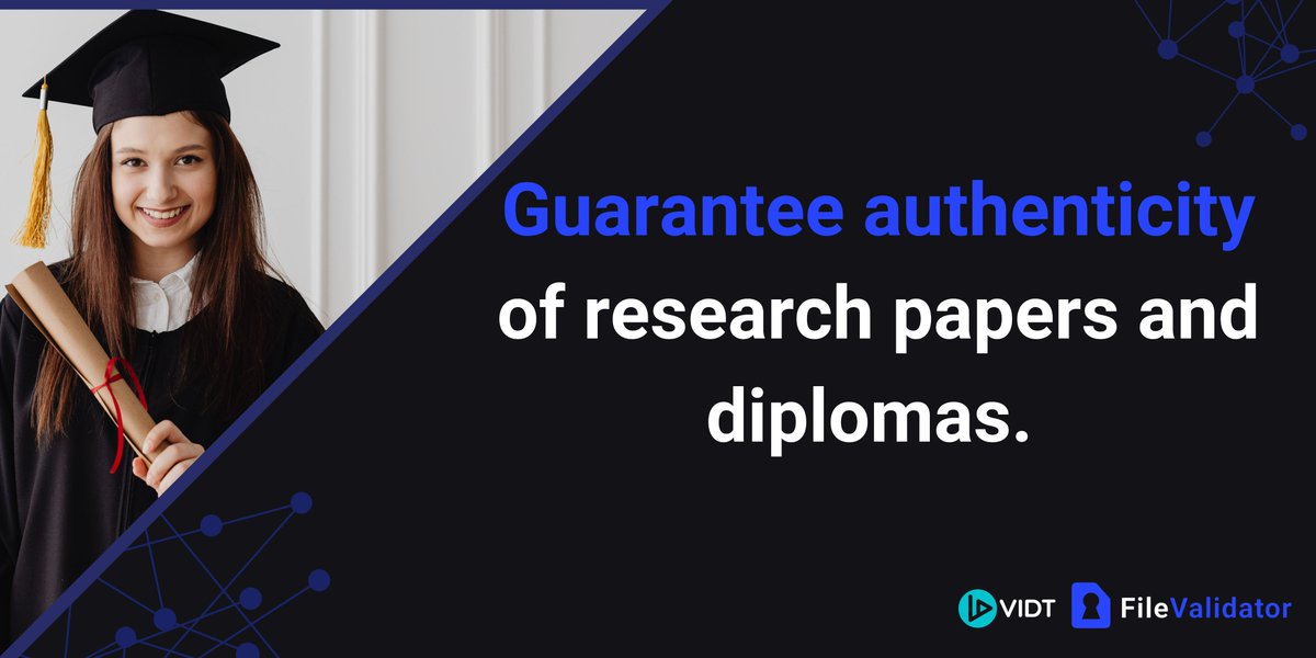 FileValidator's tweet image. 🎓 Academic integrity matters! 

Use #FileValidator to verify research papers, theses, and dissertations with blockchain-powered timestamps. 

Protect your work: filevalidator.com

#filevalidation #vidt #digitalTrsut #AI