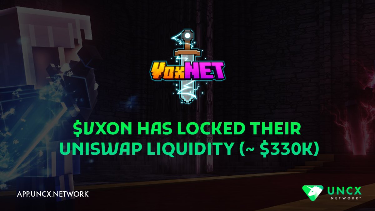 UNCX_token's tweet image. The team at @voxnetxyz has relocked their #Uniswap liquidity, worth over $330k!

Thanks to $VXON for committing to their community with the help of our highly reputable liquidity lockers. 🔒🛡️

app.uncx.network/amm/uni-v2/pai… #UNCX #P2E #P2Egames