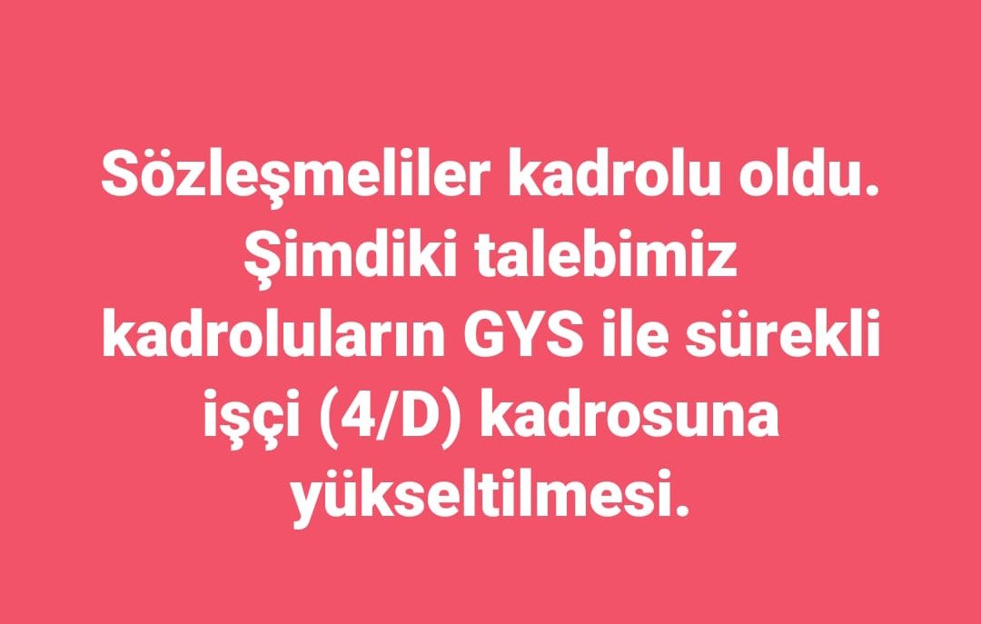 Memur Sendikaları Görev Başına!

11.500₺ alan Üniversite mezunu memurlar, 

Yeni zamlarla ikramiyeler, tediyelerle 20.000₺ alacak olan 4/d li işçi kadrosuna geçmek için Görevde Alçalma, Maaşta Yükselme Sınavı Bekliyor!

<a href="/_aliyalcin_/">Ali YALÇIN</a> <a href="/TalipGeylan06/">Talip Geylan</a> <a href="/yusufyazgan37/">Yusuf YAZGAN</a> <a href="/TurkesGuney/">Türkeş Güney</a>