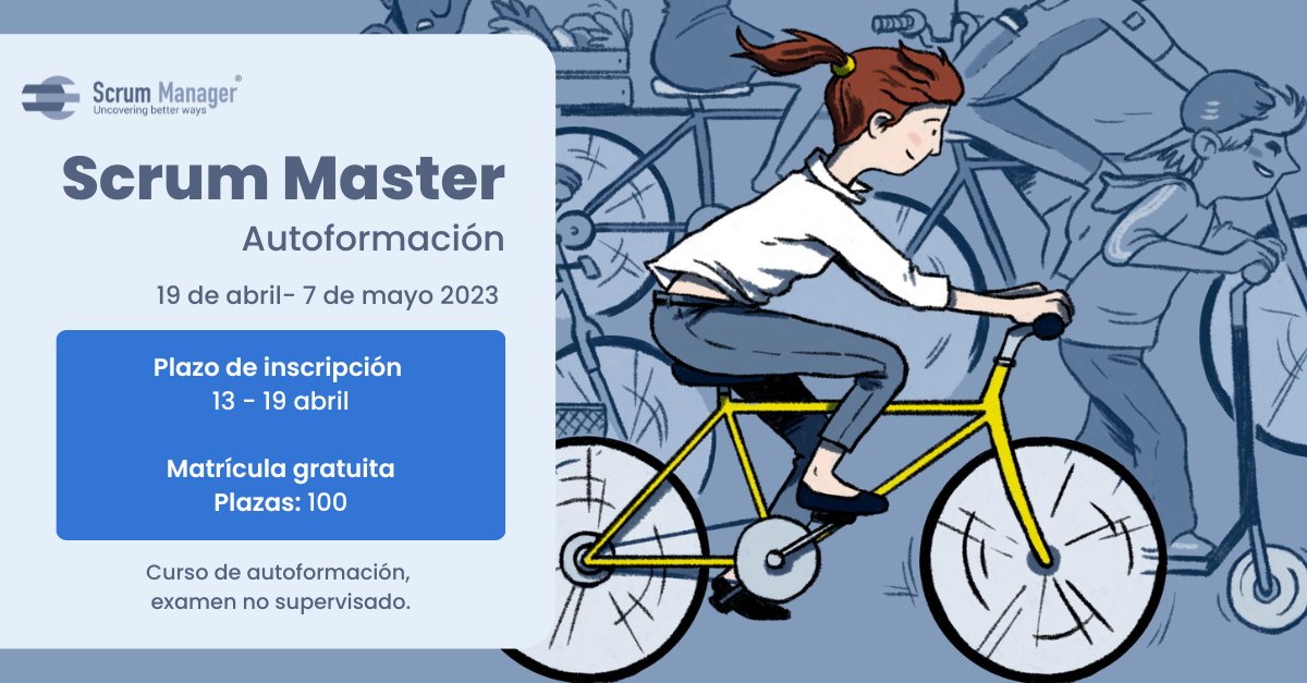 ¡Estrenamos nueva plataforma de Open Knowledge! Mañana abre el plazo de inscripción del nuevo curso de autoformación de Scrum Master: scrummanager.com/open-knowledge/ 

- Centros donde realizar el examen de certificación oficial (con supervisión): scrummanager.com/website/c/sear…