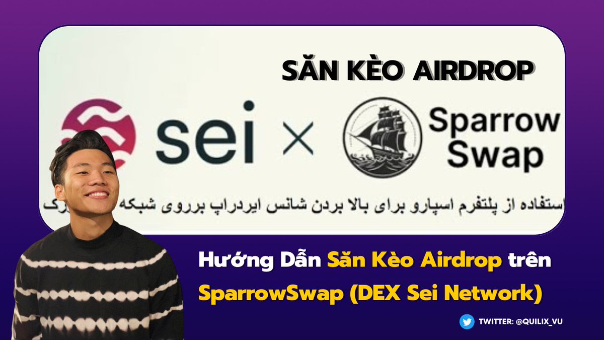 Kèo Testnet thuộc Sei Netwrok ♨️
🔥Hướng dẫn trải nghiệm SparrowSwap, cơ hội nhận Airdrop từ Sei Network 🔥

Sei là Layer 1 đã raise 30 triệu đô la, được định giá gần 800 triệu USD.

✅ Retweet lưu lại mà làm!

Xem hướng dẫn 👇 👇