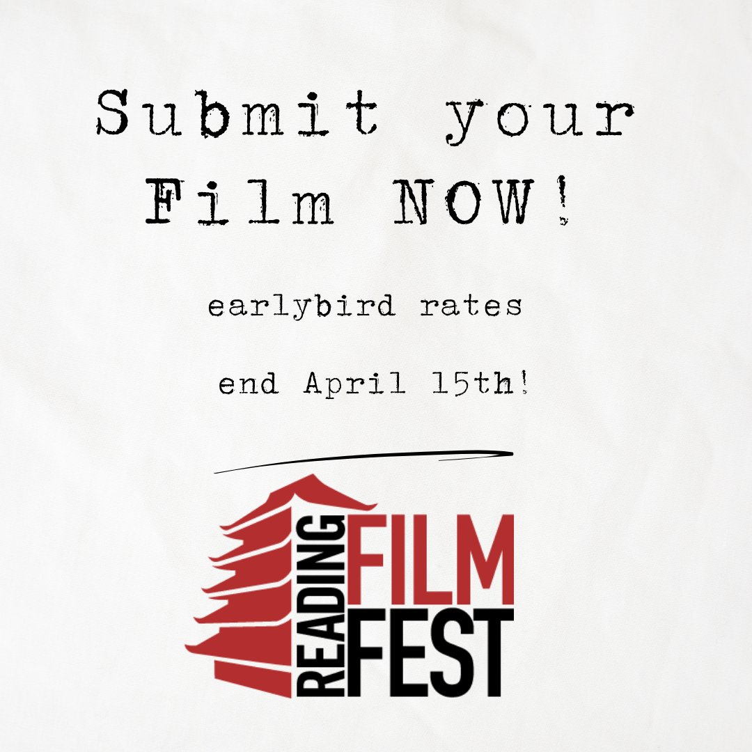 ReadingFilmFEST's tweet image. Final Days to SUBMIT your film or screen play and take advantage of the early-bird rates!

Link to submit: filmfreeway.com/ReadingFilmFEST

Early Bird rates are in effect for the ReadingFilmFEST October 26 -29, 2023 until April 15th!

#screenplay #filmfestival #animation