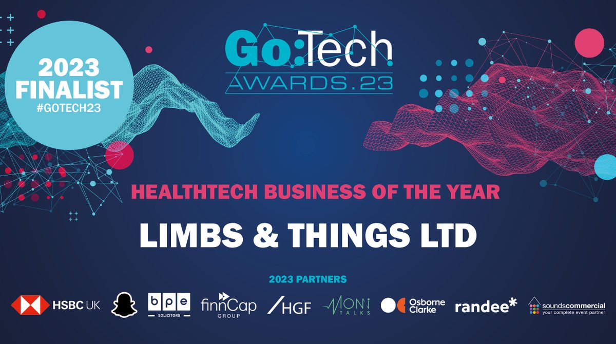 We’re delighted to be shortlisted for Healthtech Business Of The Year @GoTechAwards 2023! The Award Ceremony aims to celebrate the UK’s top tech pioneers and innovators & we are honoured to be considered.

#GoTech23 #Awards #BristolCompany #MedicalSimulation @businessleader