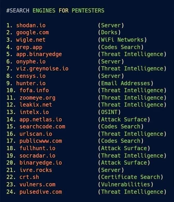 hackinarticles's tweet photo. Search Engine for Pentester

#infosec #cybersecurity #cybersecuritytips #pentesting #redteam #informationsecurity #CyberSec #networking #networksecurity #infosecurity #cyberattacks #security #linux #cybersecurityawareness #bugbounty #bugbountytips https://t.co/uHErKB6cJh