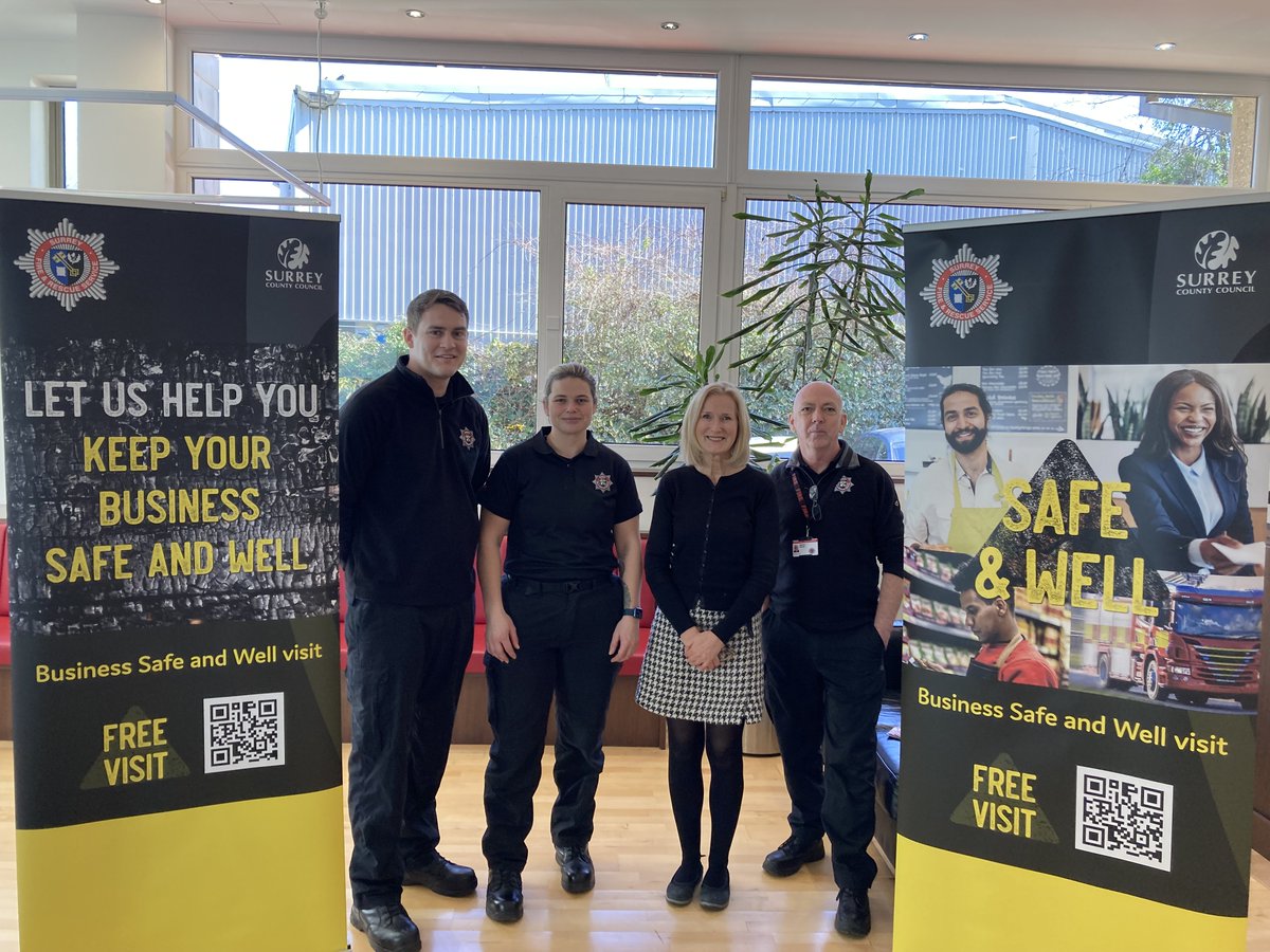 Our Business Education Team recently visited @BizSpaceUK in Dorking, alongside Dorking Red Watch. The team provided information on fire safety to businesses there. 💼

Thank you to BizSpace, for having us.

🧯 Visit our website to arrange a visit your business!