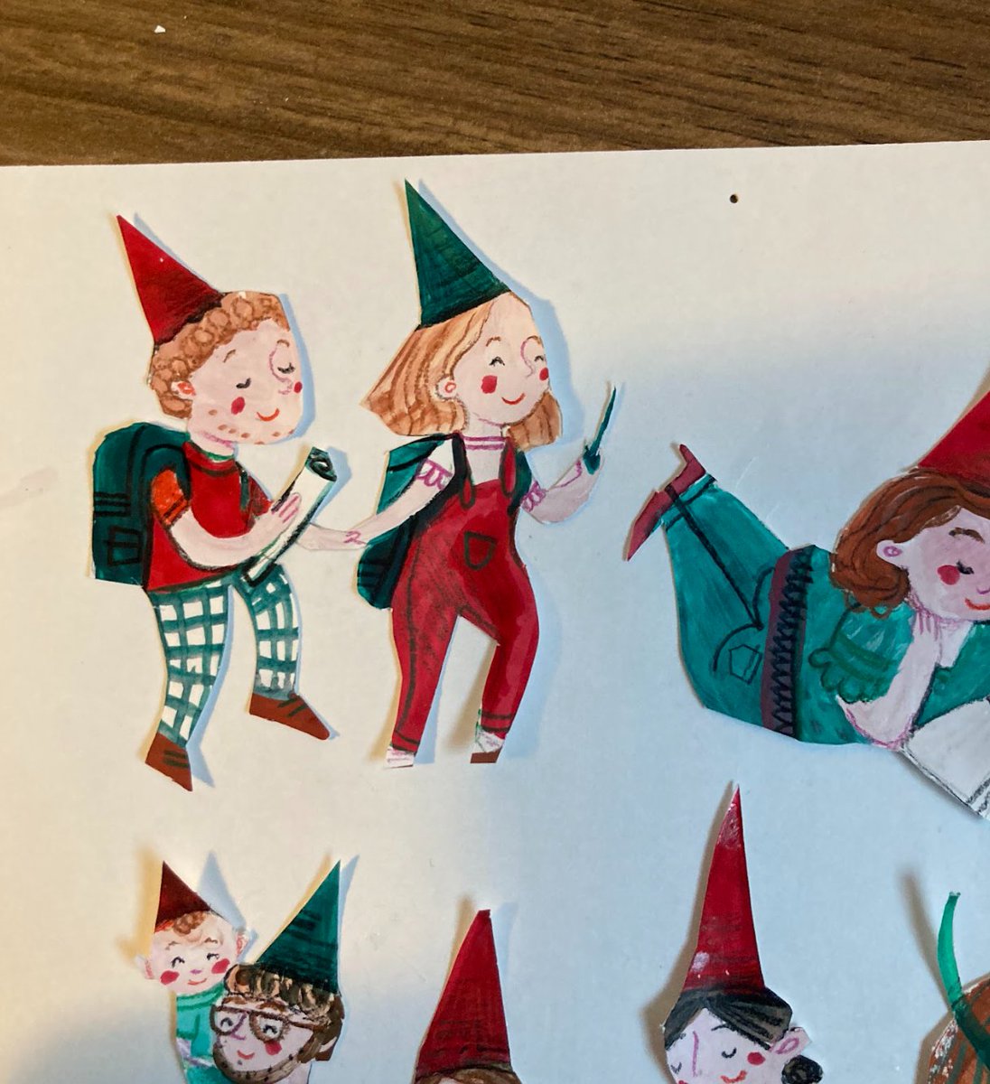 AnnaLenavIersel's tweet photo. Found these guys in my 'recently finished art' stack and I wanted to share them! I drew these on paper and colored them in with paint and pencil, then cut them out and pasted them on here. Keep playing and having fun, guys! ❤️ #cutpapercollage https://t.co/jIA2T6JDIX