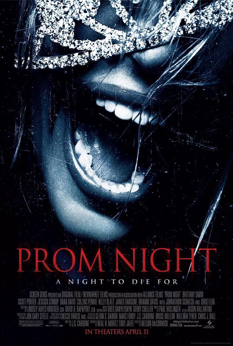 FilmNewsNos's tweet photo. 🎬MOVIE HISTORY: 15 years ago today April 11, 2008 the movie ‘Prom Night’ opened in theaters!
#BrittanySnow #ScottPorter #DanaDavis #JohnathonSchaech #JessicaStroup #CollinsPennie #KellyBlatz #IdrisElba #JamesRansone #BrianneDavis #KellanLutz #MaryMara #MingNaWen #JessalynGilsig https://t.co/od9Ug8aOXe