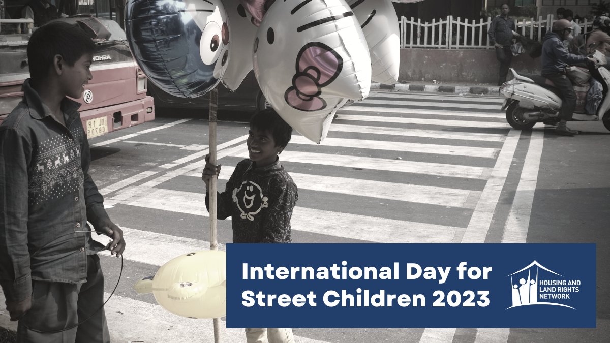 HLRN_India's tweet photo. #Homeless/#StreetChildren are among the most deprived, marginalized, & vulnerable. On #IDSC2023, #HLRN urges states to uphold the rights of all homeless children & ensure their access to adequate housing, basic services, healthcare, education, & freedom from violence and abuse. https://t.co/KnyespTUZs