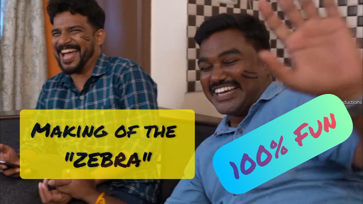 100% semma fun 😂 ZEBRA short-film making vdo 🎬
#EMIP #IamZebra #Sureshnivaas #Thala200

Click to watch vdo: bit.ly/3MTGPar