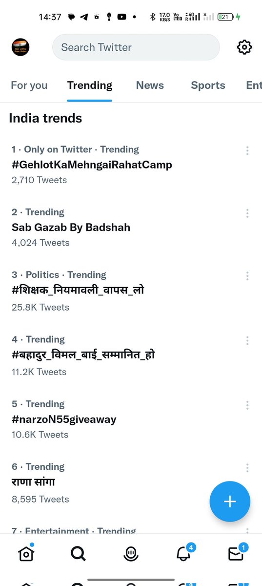 btetctet's tweet photo. देश में 3 नंबर पर ट्रेंड कर रहा है  
#शिक्षक_नियमावली_वापस_लो https://t.co/EBTchT3ti5
