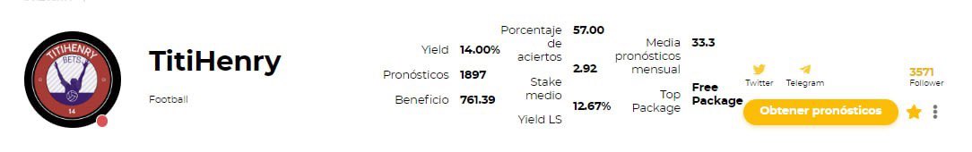 Bet2Earn's tweet photo. 📣 Primera semana de Abril y nuestro Tipster @TitiHenrybets lleva un mes de Abril espectacular!!! 💣💥

🎯 12 Picks
📊 43% de Yield
💰 +9.3 Uds

📲 Contrata su Premium ya mismo: https://t.co/QBBgaw6EGG https://t.co/BHHbM2D09n