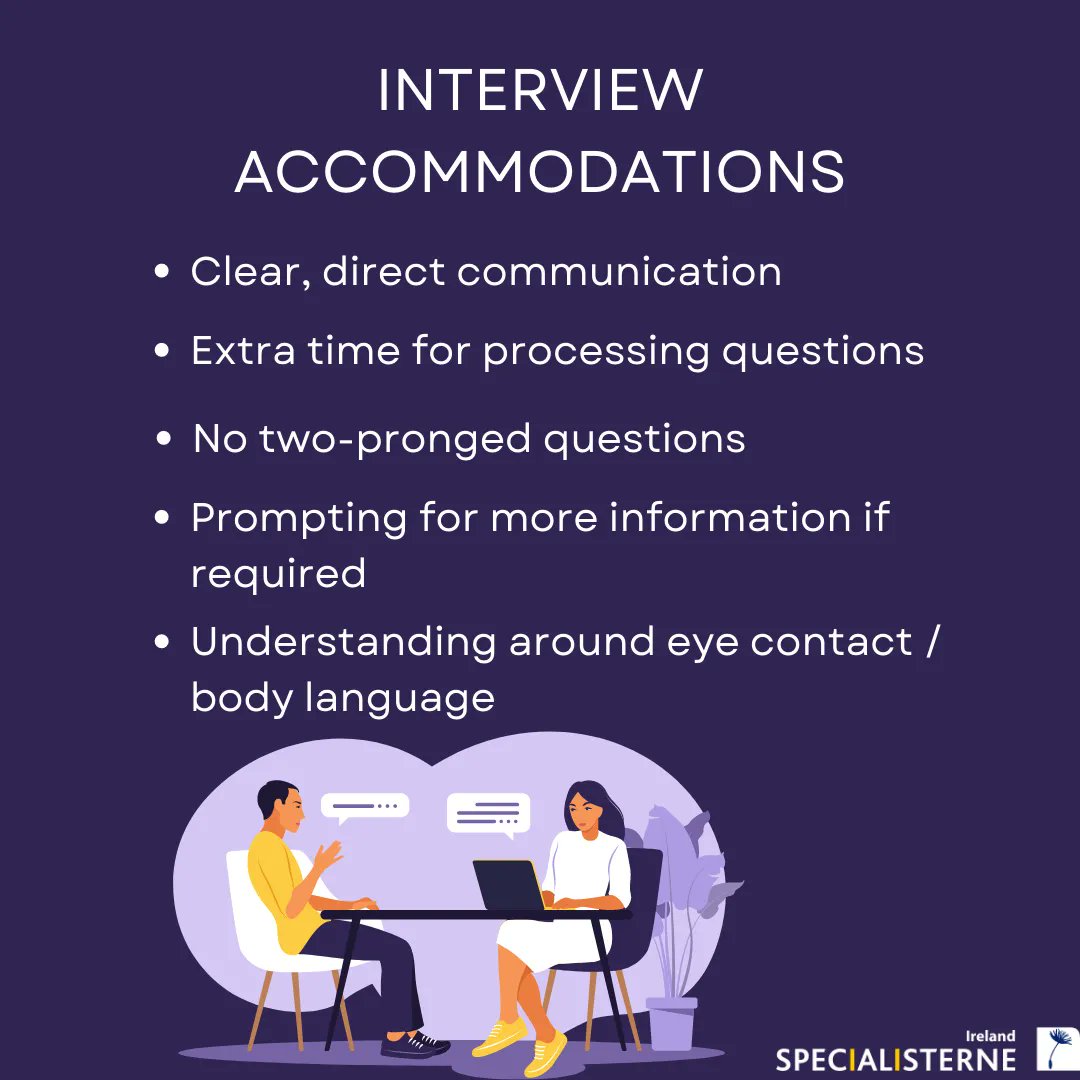 Disclosing your diagnosis prior to an interview can be helpful if you need to request accommodations. We have listed some common accommodations that our candidates find useful. What other accomodations would you find helpful?
#InterviewAccommodations #AutismFriendlyInterview