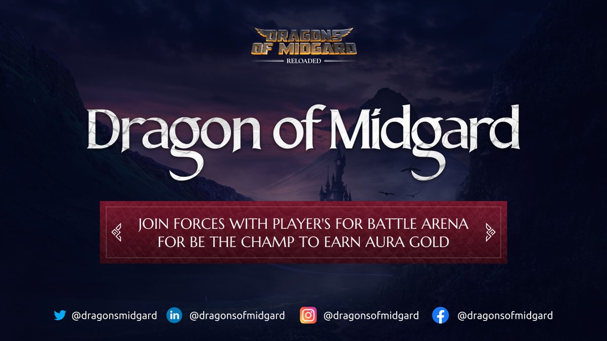 Join us as we explore these fascinating opportunities to level up your skills and #earnrewards
in the fantastic world of #DragonsofMidgard Reloaded.  Be ready to improve your collection and develop into the ultimate Dragon Master, with breeding, renting, and
staking.
#p2pearn💰
