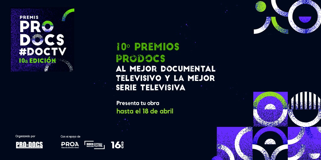 Pro_Docs's tweet photo. 📢📺 Participa en #PremisProDocs , el galardón de referencia para reconocer las mejores obras #documentals televisivas!
🗓️El plazo de inscripción se cerrará el 18 de abril.
📜Bases https://t.co/TcflycEuTq https://t.co/xjCAzYvVXs