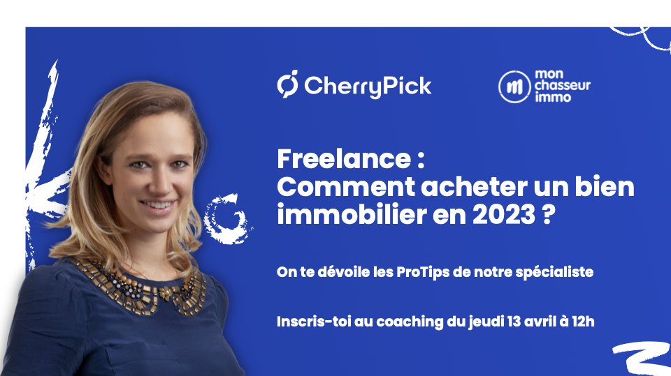Tu es #freelance et tu souhaites acheter un bien immobilier ?   

Inscris-toi au webinar qui aura lieu demain à 12h pour découvrir les #ProTips de notre experte Victory Orsey de <a href="/MonChasseurImmo/">Mon Chasseur Immo</a> 😍

Le lien d'inscription ici : bit.ly/3KvN9lB 🥳