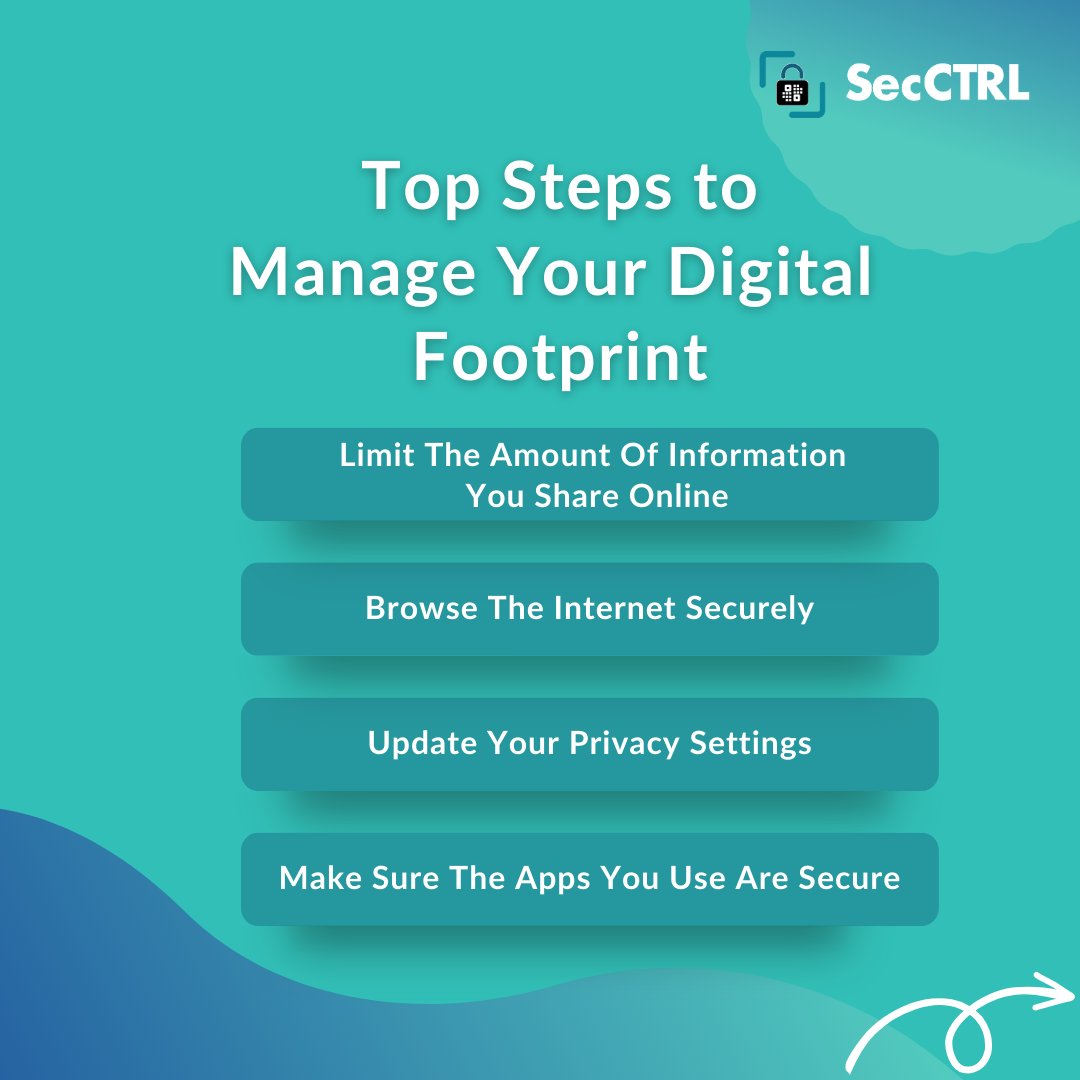 Secctrl2's tweet photo. Take Charge Of Your Digital Footprint! #digital
.
Learn about steps you can take to manage and safeguard yourself online.
.
Protect your digital assets with SecCTRL's advanced Cyber Security solutions.

#digitalfootprint #onlinethreat #cybersecurity #secctrl https://t.co/6UVLsTlAeu