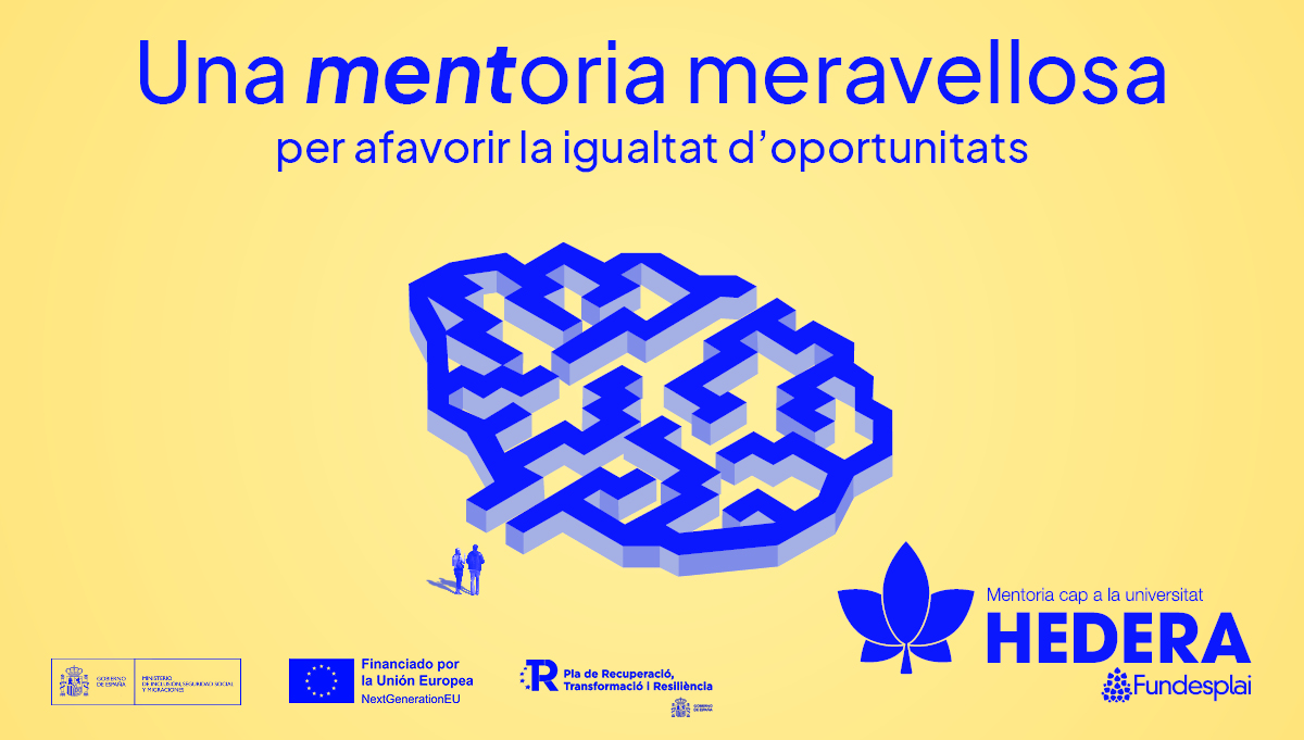 Alumni UPF (@alumniupf) on Twitter photo 🎯 Coneix el programa de mentoria social #Hedera, de <a href="/fundesplai/">Fundesplai</a>.
Ofereix acompanyament en l'accés a la universitat a alumnes de segon de batxillerat o cicle formatiu de grau superior que ho desitgin.
👉 hederacatalunya.fundesplai.org 🎯 Coneix el programa de mentoria social #Hedera, de <a href="/fundesplai/">Fundesplai</a>.
Ofereix acompanyament en l'accés a la universitat a alumnes de segon de batxillerat o cicle formatiu de grau superior que ho desitgin.
👉 hederacatalunya.fundesplai.org