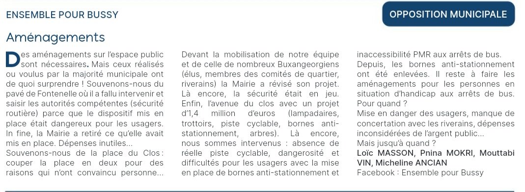 TRIBUNE BUSSY MAG

Retrouvez notre tribune dans le dernier bussy mag :
calameo.com/read/004824204…

#bussy #bussysaintgeorges #tribune #bussymag