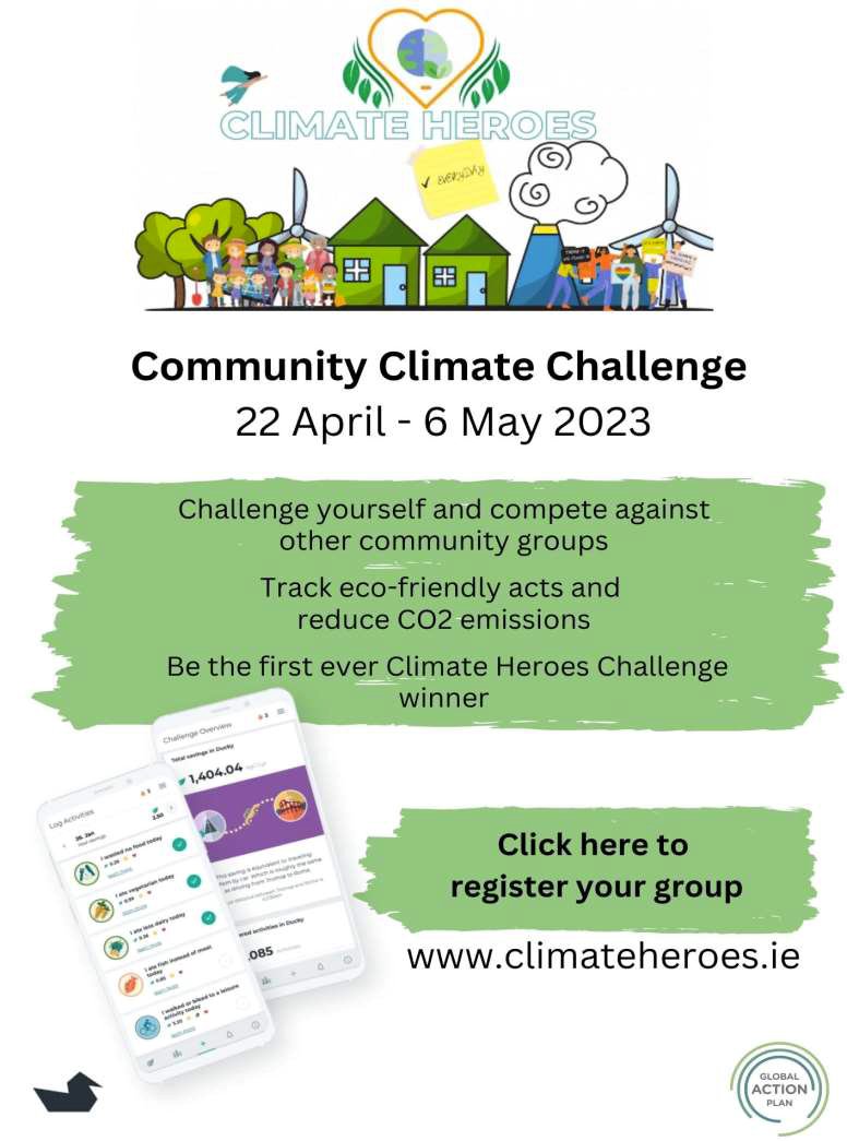 The Climate Heroes challenge looks very interesting for communities. We are hoping some of our Sustainable Energy Communities may be interested. More information available at climateheroes.ie/en-ie/challenge 
<a href="/SEAI_ie/">SEAI</a>