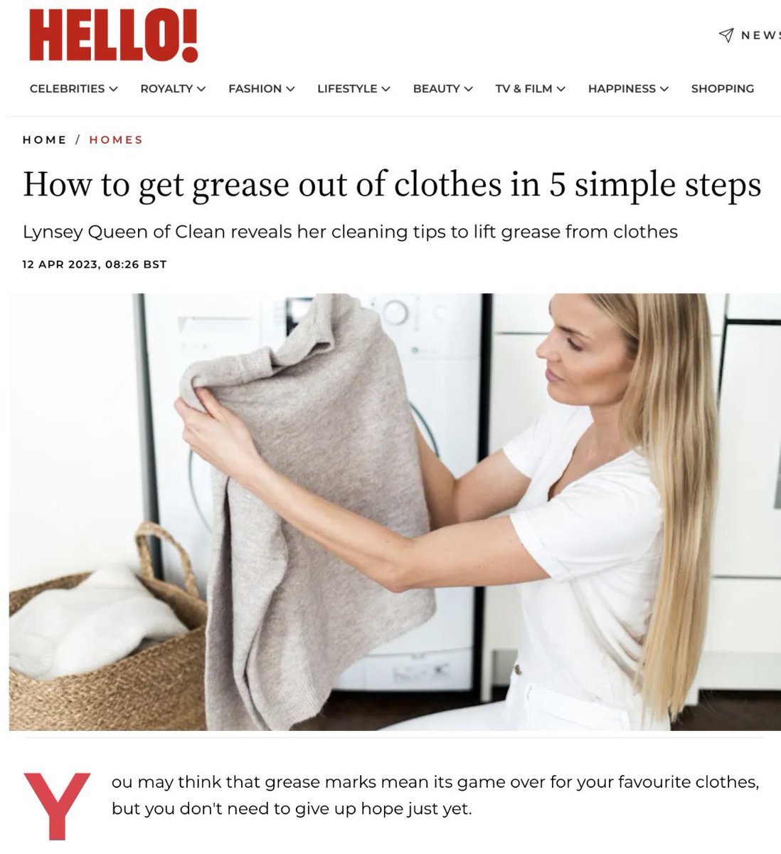 Want tips for grease stains then check out my latest HOW TO GUIDE in <a href="/hellomag/">HELLO!</a> 

hellomagazine.com/homes/489769/h…