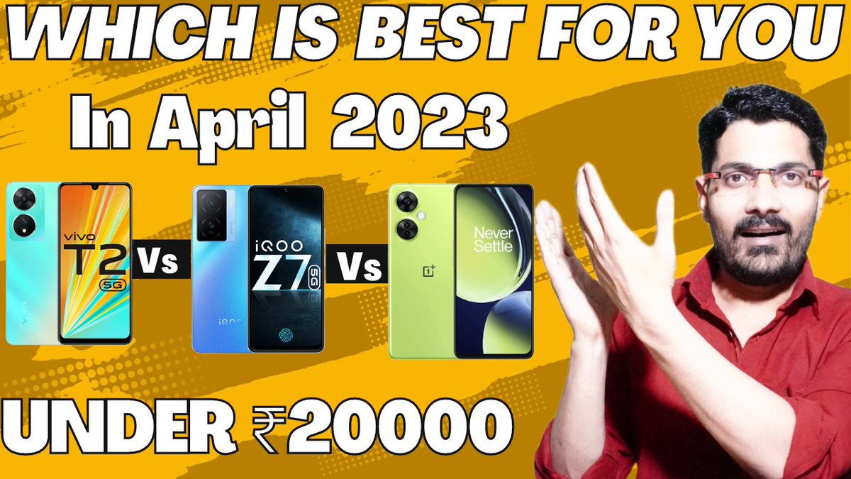 #vivoT2 vs #iqooz7 vs #OnePlusNordCE3Lite  find out the best smartphone under 20k in April.

youtu.be/oSKuABPnuPE

#LargerThanLife #vivoT2Series