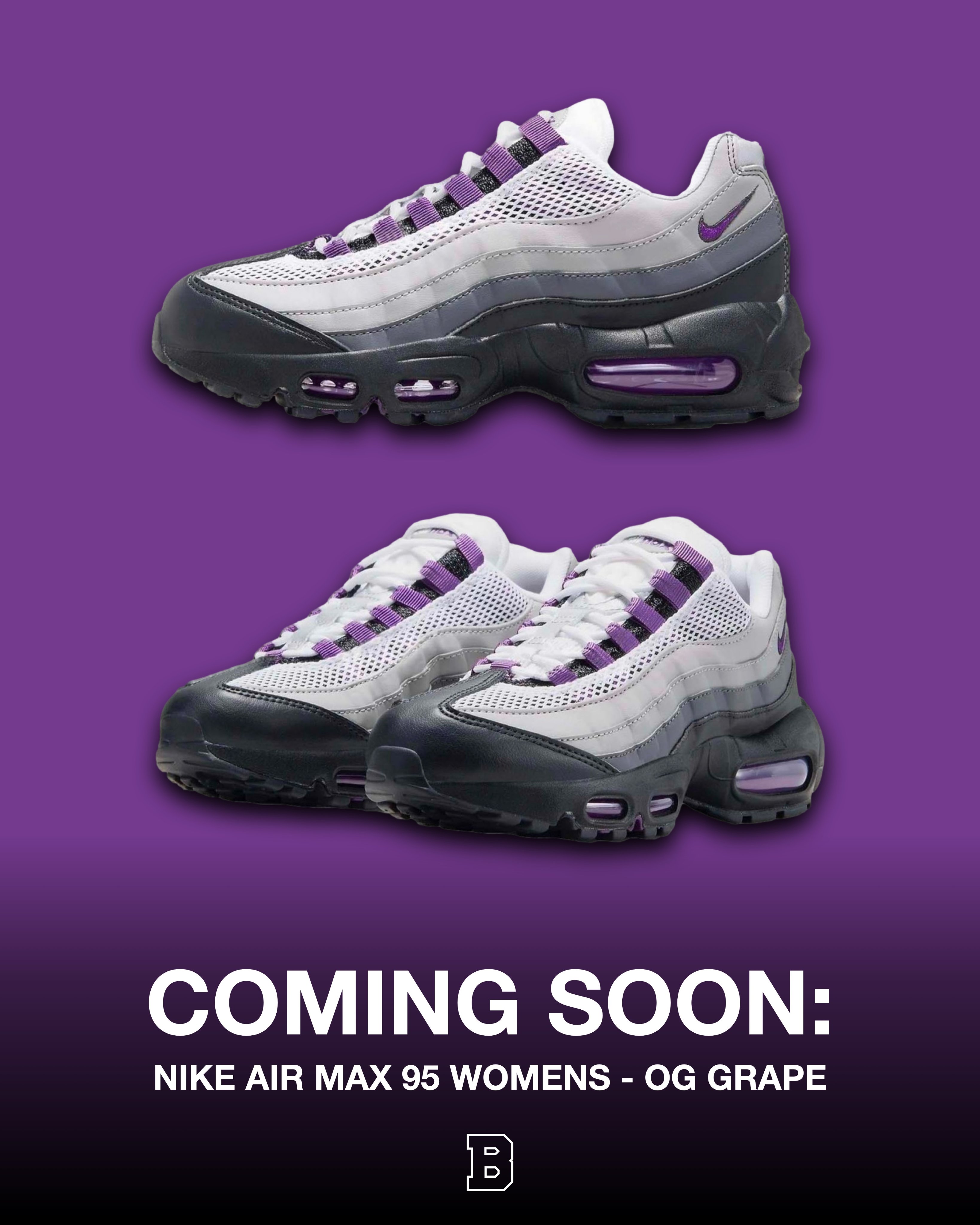 Bennetts on X: "Coming Soon: Nike Air Max 95 Womens - OG Grape