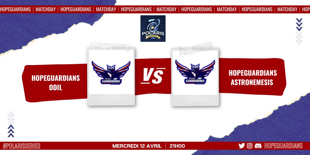 HopeGuardians's tweet photo. 📯 Match Day !
Ce soir à 21h pour la @Polaris_OW assistez à un match fratricide…
Astro Némésis VS Odil !
🎥 Venez supportez nos joueurs ici : https://t.co/Kil7bnw1qN 🔥 https://t.co/ijSgPu4ISA