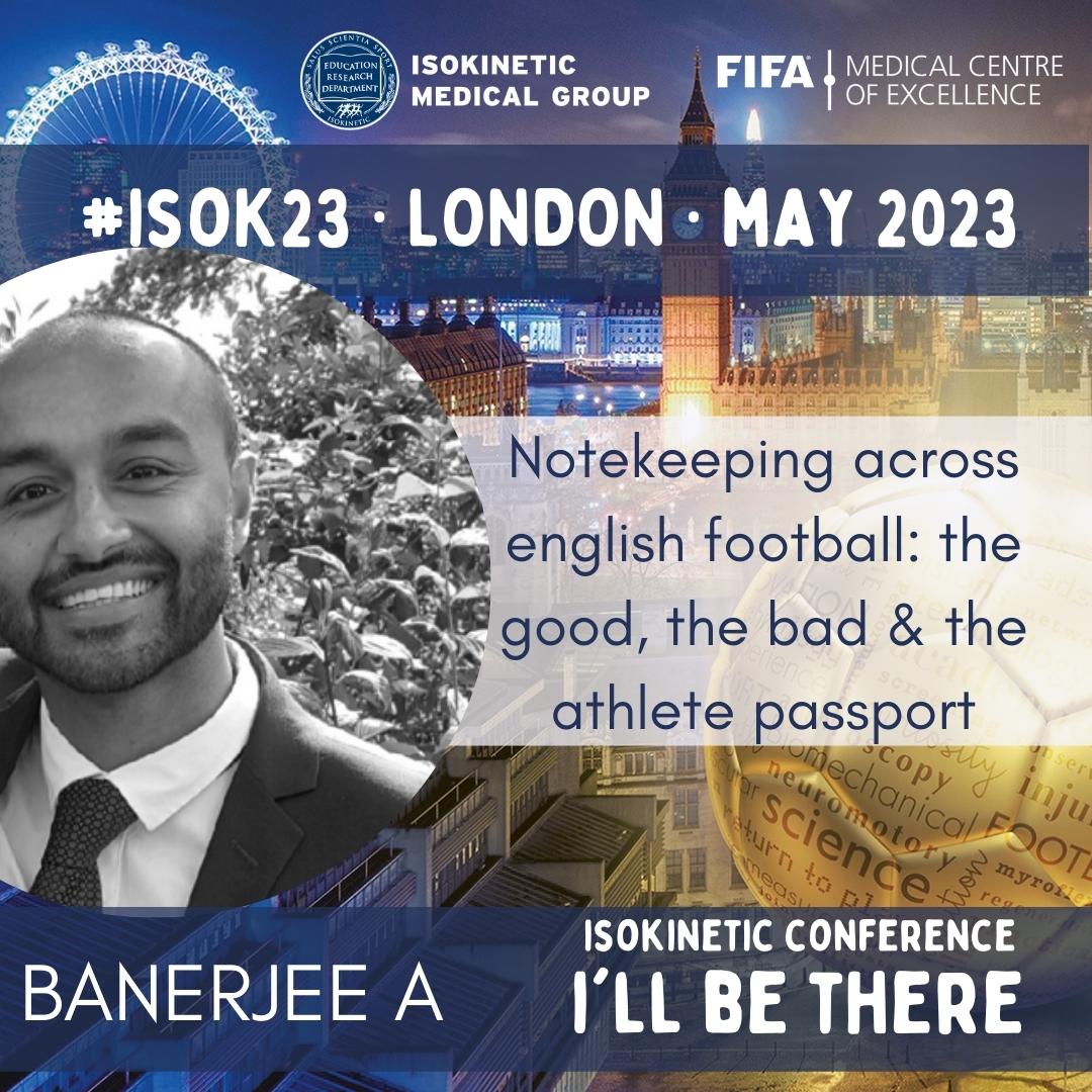 We’re so looking forward to attending #IsoK23 to present important research on notekeeping across English football 🗒️.  

Come and speak with our founder Ronnie Banerjee to gain insight into the good, the bad, and the AB3 athlete passport ✅.