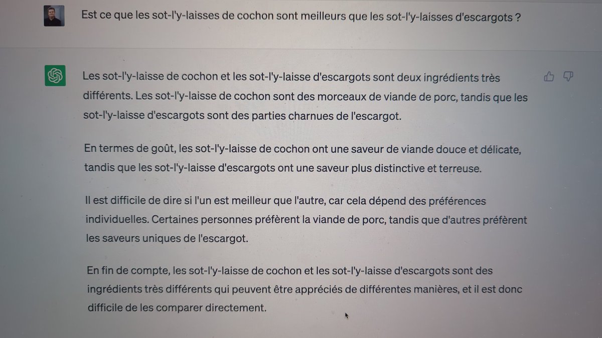 CSJ_ULR's tweet photo. Bêtise naturelle vs Intelligence artificielle 🤣 https://t.co/DSjTqYUsRO