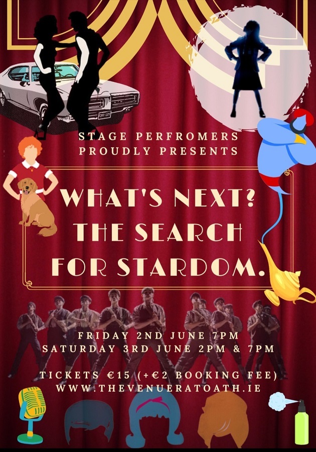 Stage Performers Ratoath  proudly presents - What's Next? The search for Stardom.

Tickets are available here 👇
thevenueratoath.ticketsolve.com/ticketbooth/sh…
☎ Box office 01 689 5600
#danceschool #kidsperformance #ratoath #thevenue #stageperformance #talentedkids