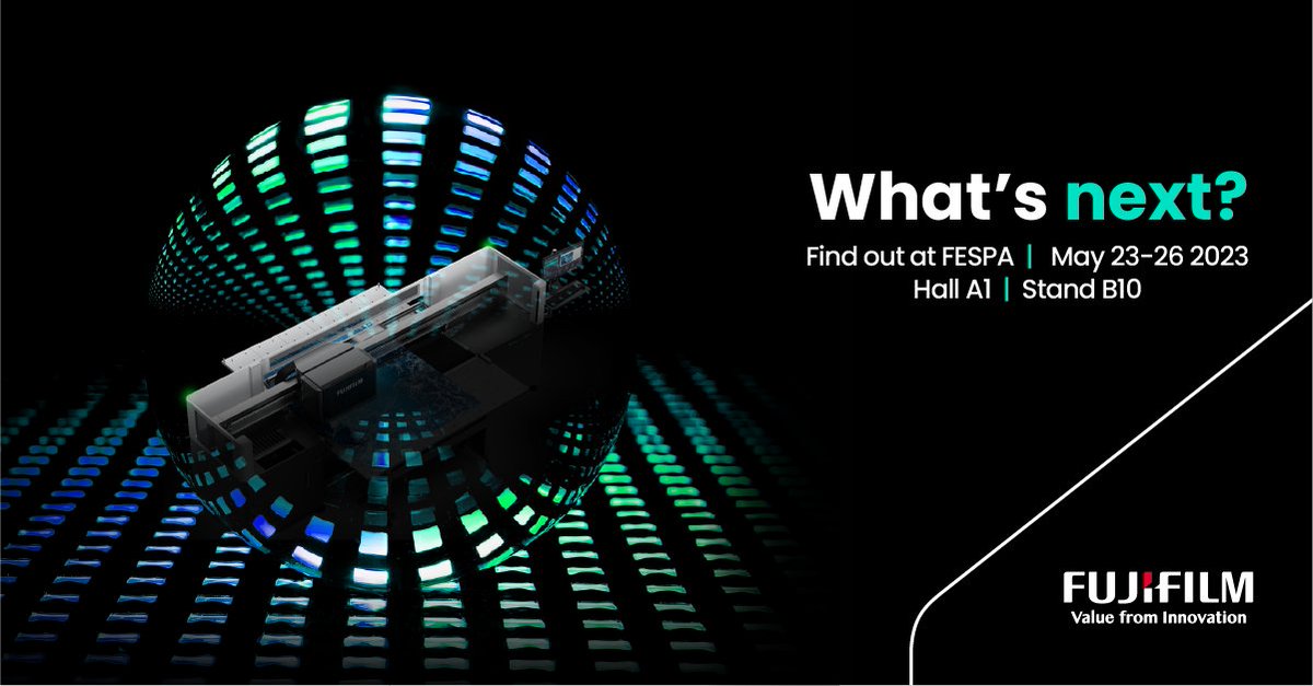 Productivity and quality. With no compromise.
Discover the new blueprint for wide format.

Experience the multi-award-winning Fujifilm Acuity Prime range at FESPA 2023
23-26 May, Munich, Germany
