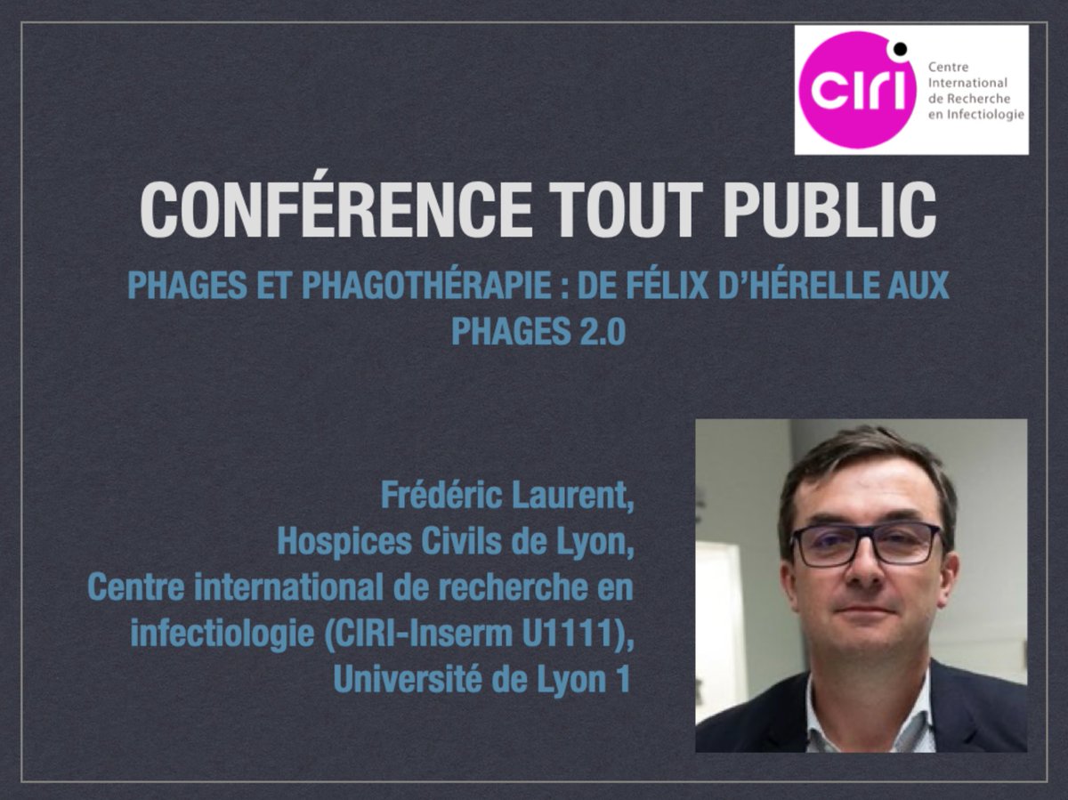 La semaine prochaine je serai à Paris pour les Journées Francophones de Virologie ! Ce sera l'occasion de renouer avec @institutpasteur (où j'ai étudié) mais aussi de modérer la conférence grand public sur la phagothérapie, qui sera diffusée en direct : sfv-virologie.org/cgp-phages-2-0 !