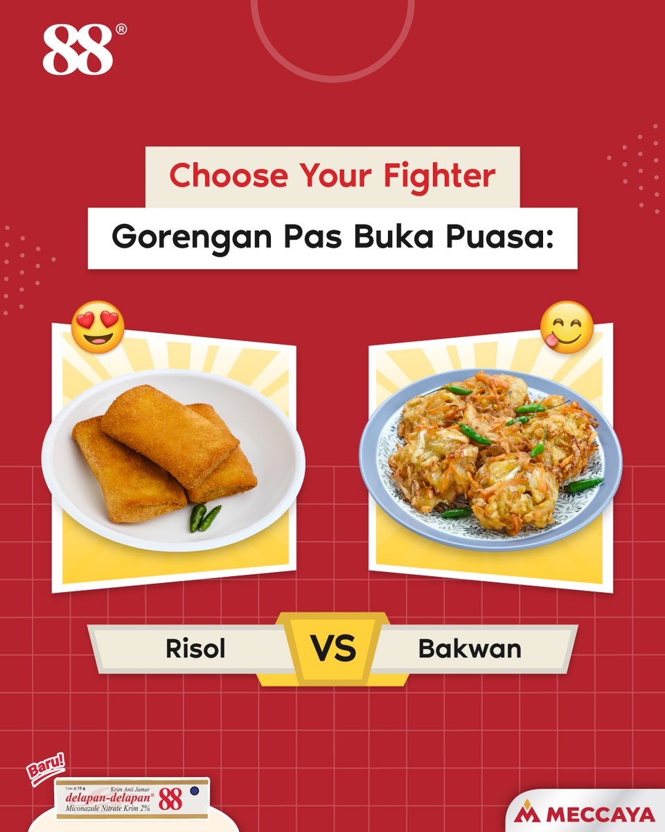 88dermatology's tweet image. Yang suka makan gorengan sini merapat! Apa nih gorengan ter the best versi kamu? 🤤

Walau enak dinikmati, makan gorengannya harus dibatasi ya sebab bisa bikin #Kulit kamu berminyak sehingga menimbulkan jerawat dan kulit jadi tampak kusam 😱