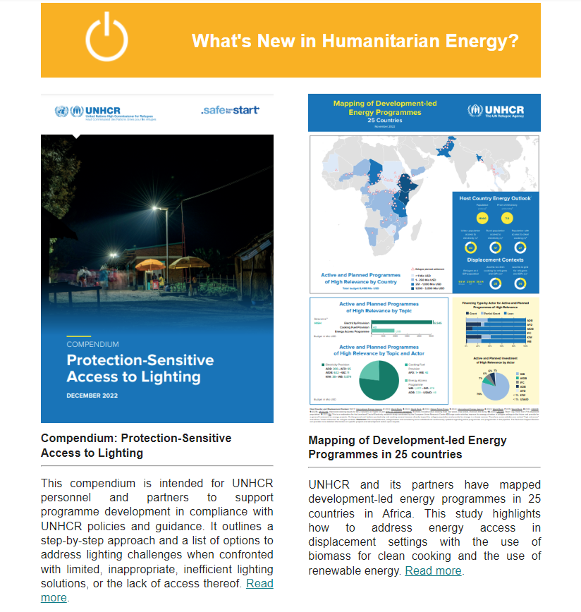 📣 📰 The GPA Newsletter is published! Are you subscribed to the newsletter? Subscribe now for free: bit.ly/GPA-Newsletter 👇Here's a sneak peek but you can check the full #newsletter packed with the latest information on #HumanitarianEnergy here: mailchi.mp/unitar/gpa-new…