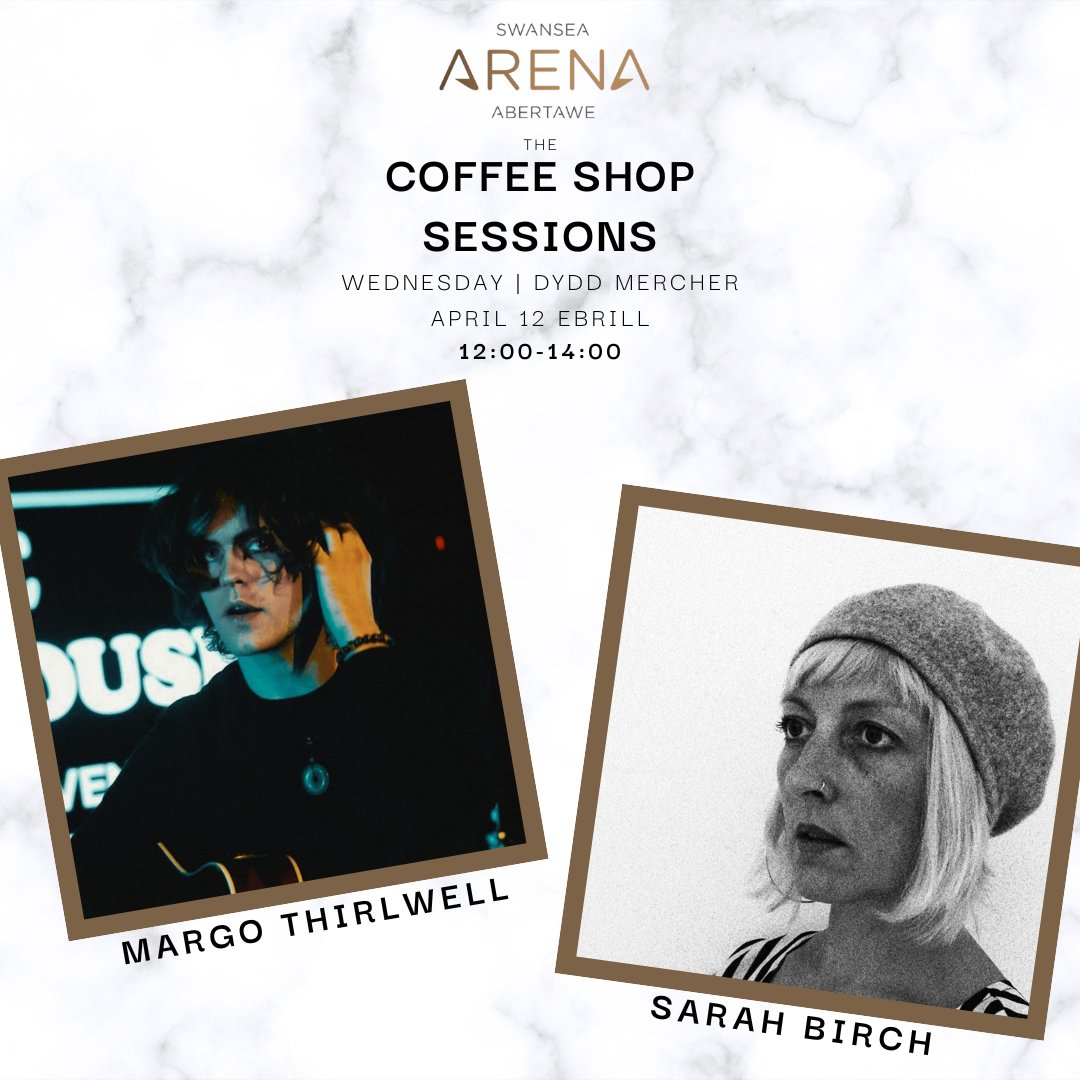 ArenaAbertawe's tweet image. Mae’n ddiwrnod cyntaf ein Coffee Shop Sessions ☕ 🎶

Bydd yr anhygoel Margo Thirlwell a Sarah Birch yn perfformio heddiw o 12:00.

Mae'r perfformwyr yn cael eu cyflwyno gan @SwanseaMusicHub!

#Cerddoriaeth #Lleol #Coffi #Abertawe