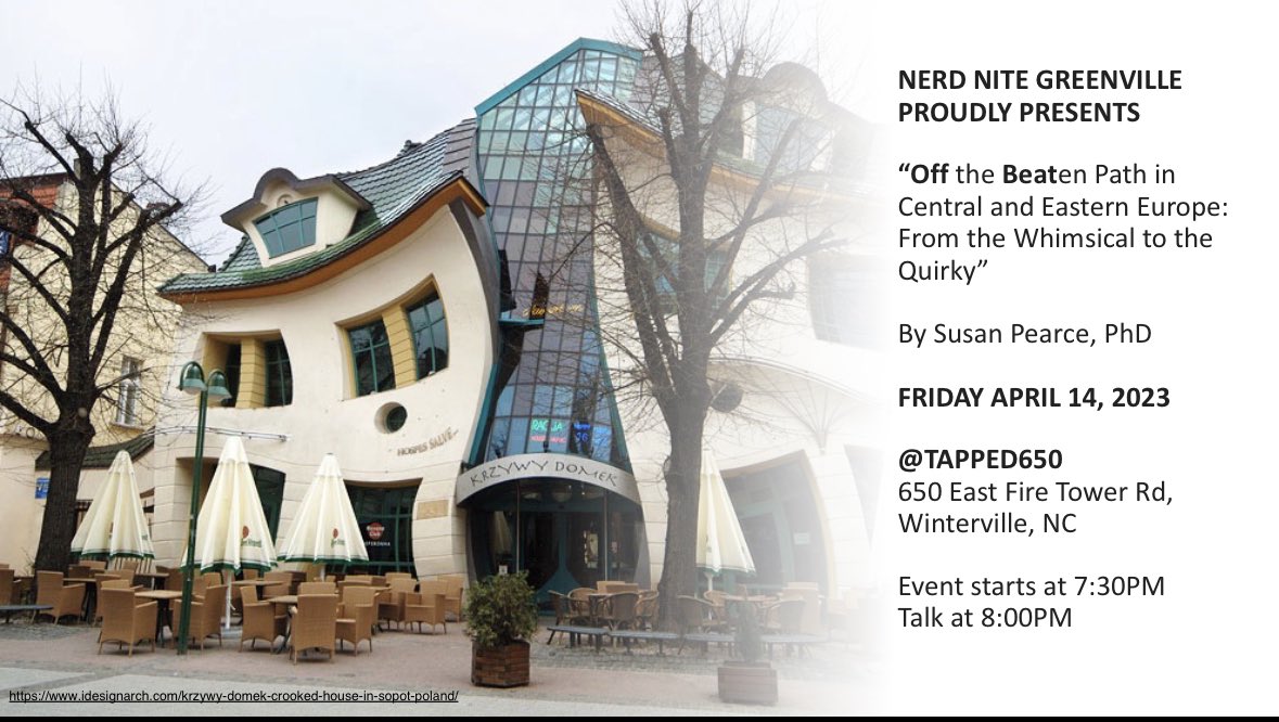 Is it Fri-yeah yet?!? Join us this Friday April 14 for a quirky and whimsical tour of European sites <a href="/Tapped650/">Tapped650</a>