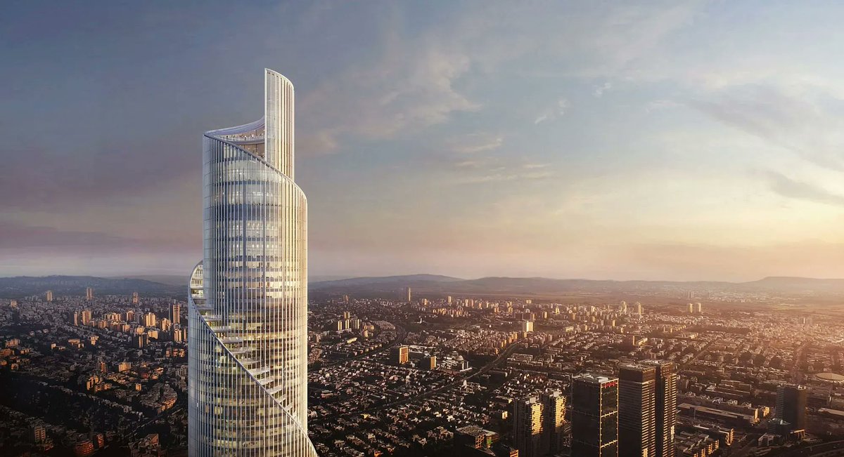 TheB1M's tweet photo. Tel Aviv's 350-metre Azrieli Spiral Tower is set to become the tallest building in Israel and the country's first supertall skyscraper - https://t.co/A4koVmXkTE #construction #architecture #skyscraper https://t.co/S89YAWpqE5