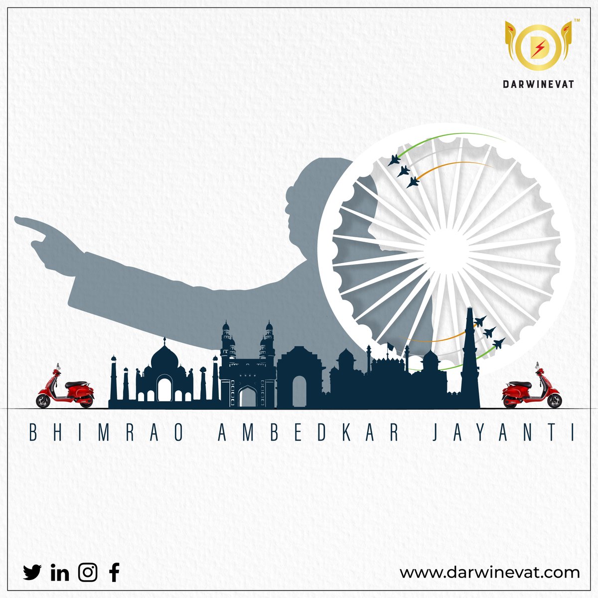 DarwinEvat's tweet photo. "Remembering the great leader, Dr B.R. Ambedkar, on his #Jayanti! His #contributions towards #social #equality and #empowerment continue to inspire us." #DrAmbedkarjayanti https://t.co/fHhmY1HYog