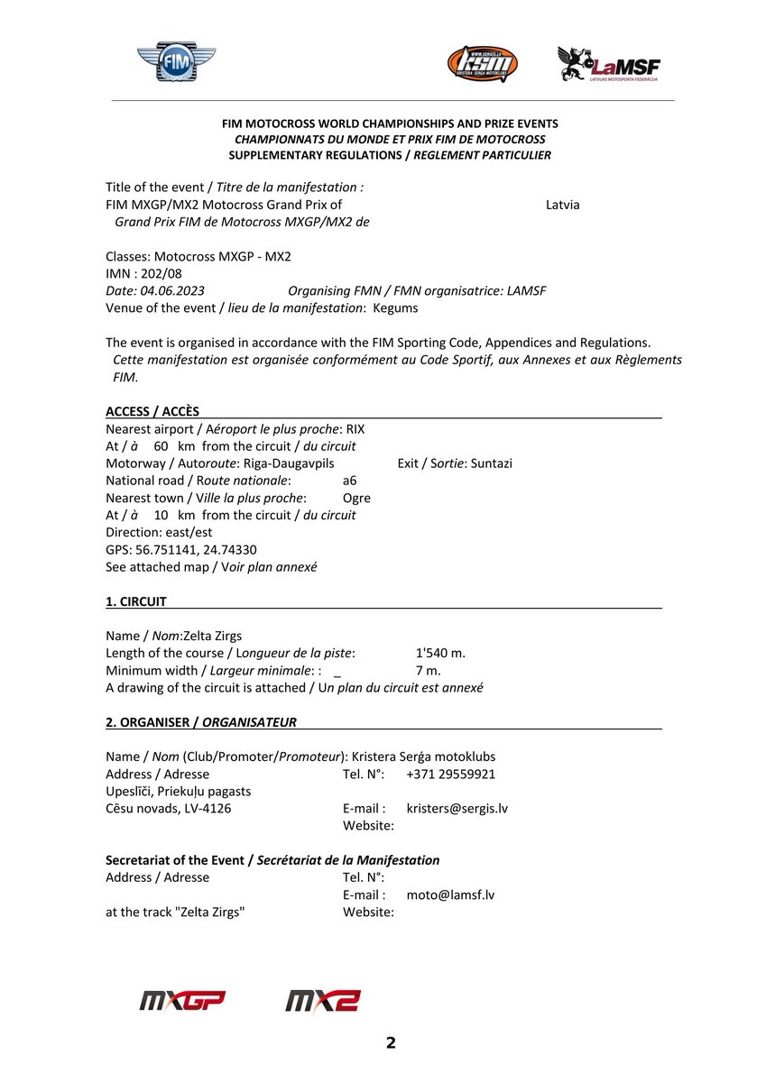 FIMDocs's tweet image. 202 08 - 2023 FIM MXGP &amp;amp; MX2 Motocross World Championships - Championnats du Monde FIM de Motocross MXGP &amp;amp; MX2 – Kegums (LAT)

Published at: 2023/04/12

fim-moto.com/fileadmin/user…

#FIM #FIMfamily #GrandPrix #MotoGP