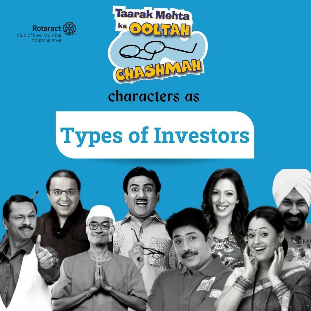 RONMIA_5's tweet photo. Types of investors - Tarak Mehta ka ooltah chashma edition!

When it comes to investing, nothing will pay off more than educating yourself. Do the necessary research and analysis before making any investment decisions.

#investment  #research #rotaract3142 #vamos @Rotaract_3142 https://t.co/cZQlMa7cKi