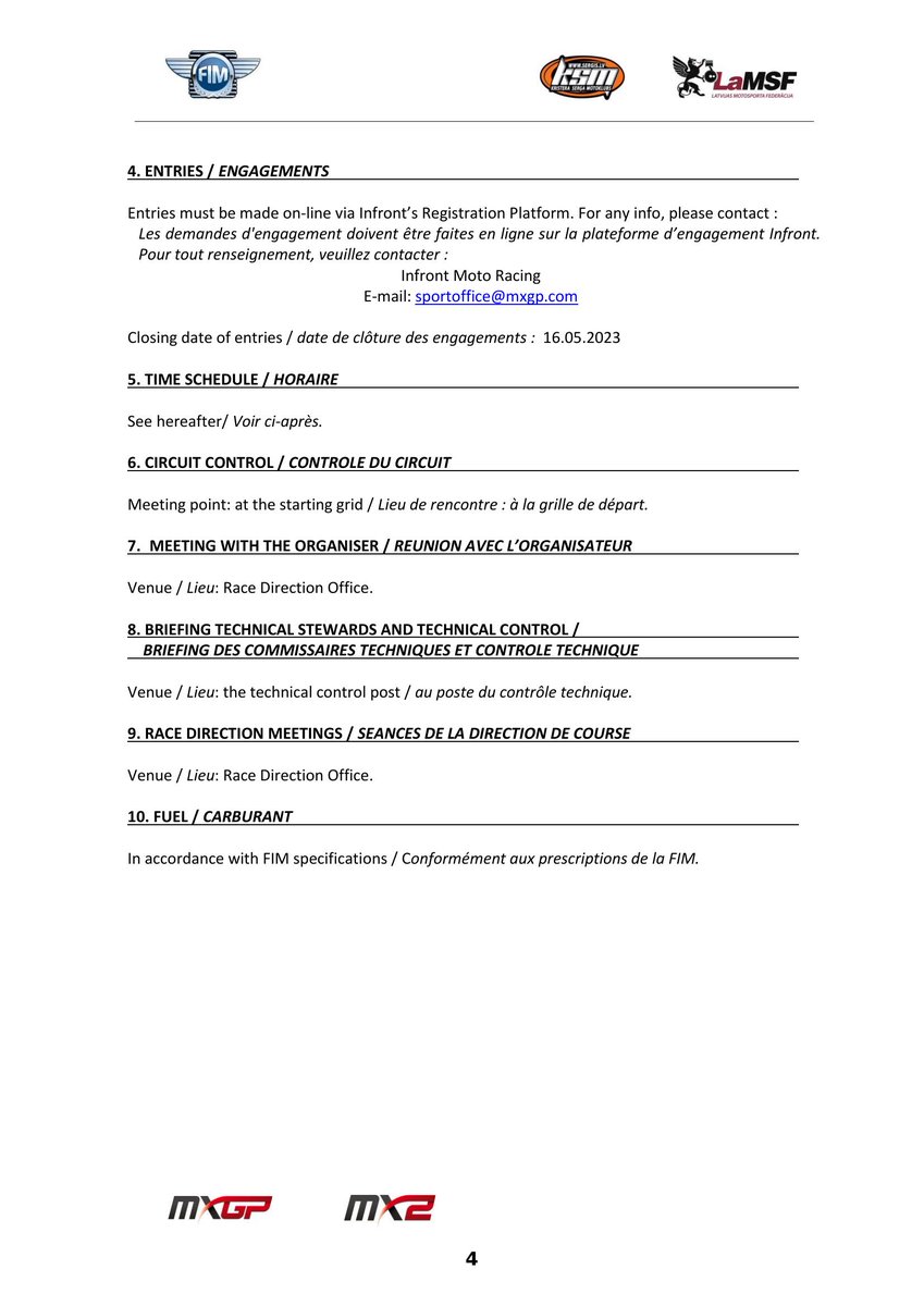 FIMDocs's tweet image. 202 08 - 2023 FIM MXGP &amp;amp; MX2 Motocross World Championships - Championnats du Monde FIM de Motocross MXGP &amp;amp; MX2 – Kegums (LAT)

Published at: 2023/04/12

fim-moto.com/fileadmin/user…

#FIM #FIMfamily #GrandPrix #MotoGP