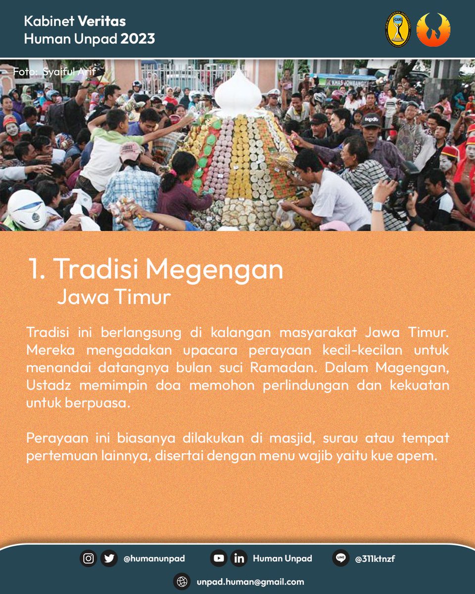 humanunpad's tweet photo. [RAMADAN WITH HUMAN: TRADISI RAMADAN DI INDONESIA]

Halo, Kerabat! 

Tidak terasa bulan puasa hanya tersisa beberapa hari lagi, dan tidak terasa juga libur hampir tiba. Kali ini, kami akan menyajikan rangkuman seputar "Tradisi Ramadan di Indonesia". Mari kita simak! https://t.co/zmCwnOIOy4